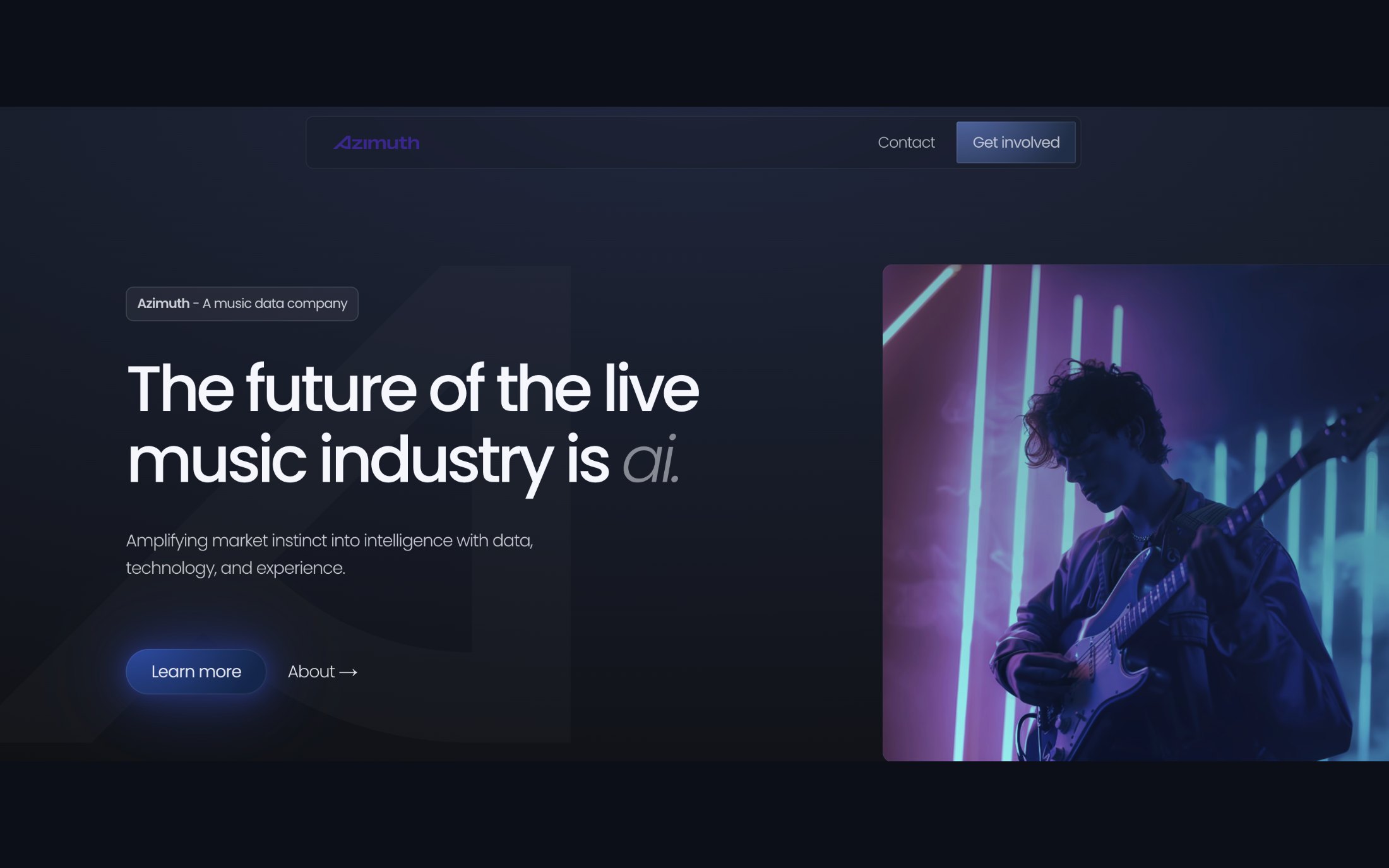 Azimuth website opening, local market intelligence for live music